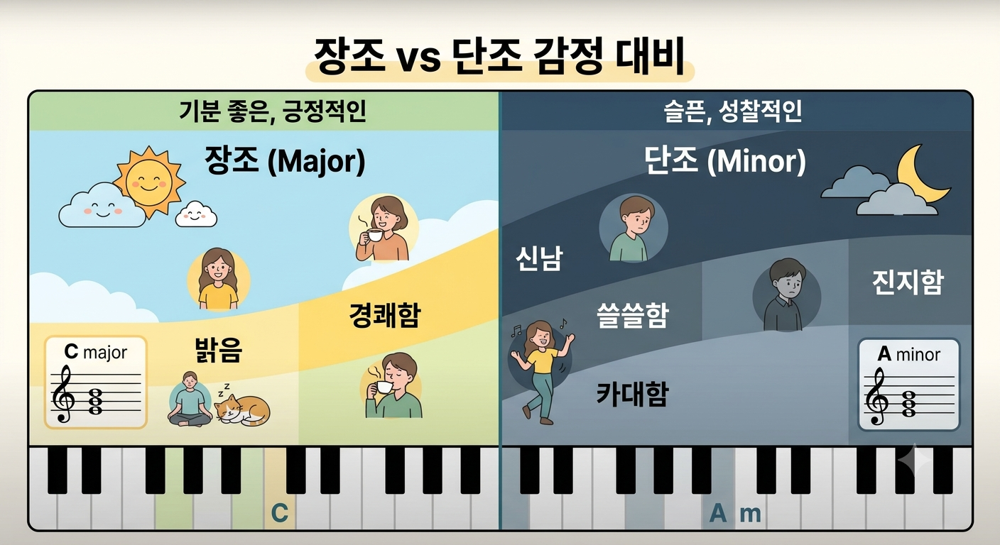 장조와 단조가 주는 감정적 인상 차이