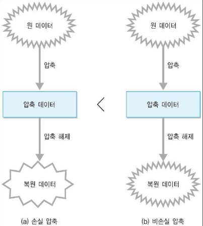 손실 압축과 무손실 압축 비교